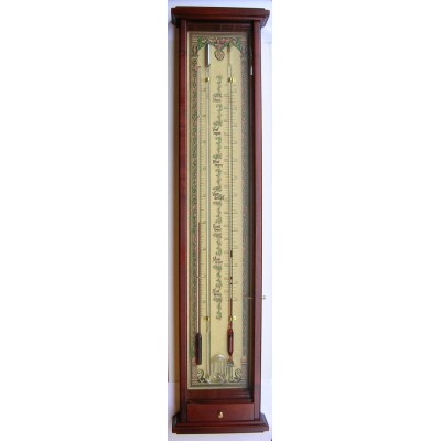 Mahonie bakbarometer met lade k110.561